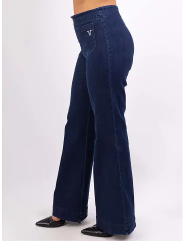 Volpato Abbigliamento donna | Pantaloni blu jeans a zampa fino alla 58 2