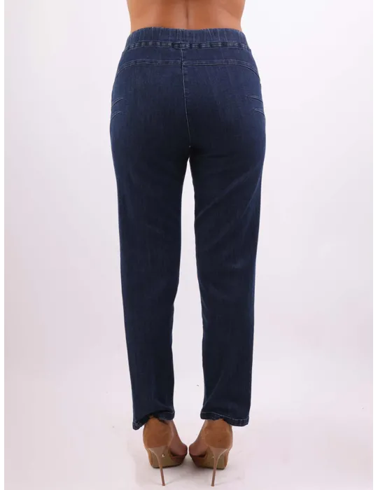 Volpato | Bodycon and plus size denim blue cigarette jeans trousers