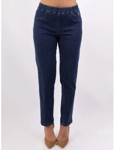 Volpato Italy bodycon denim blue jeans cigarette trousers