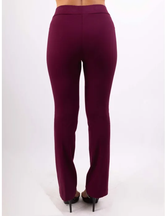 Volpato Thick jersey push up bordeaux flared long trousers