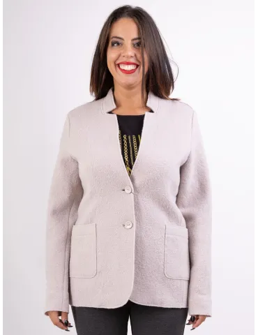 Riva Tricot water green boiled woolen casual jacket