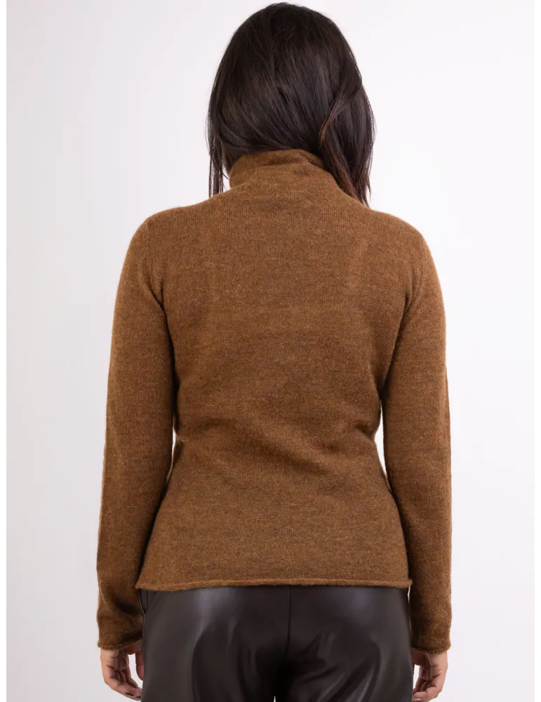 Frida Madè brown merino and alpaca turtleneck sweater