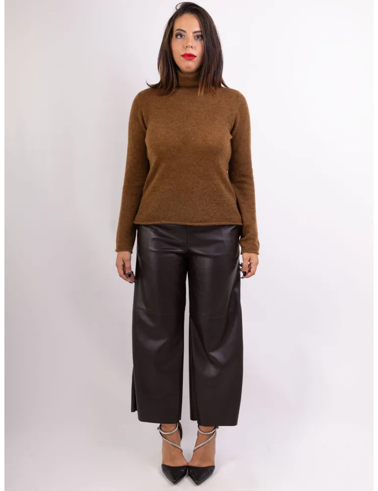 Frida Madè brown merino and alpaca turtleneck sweater