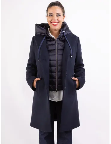 Milestone Woman dark blue hooded padded coat for ladies