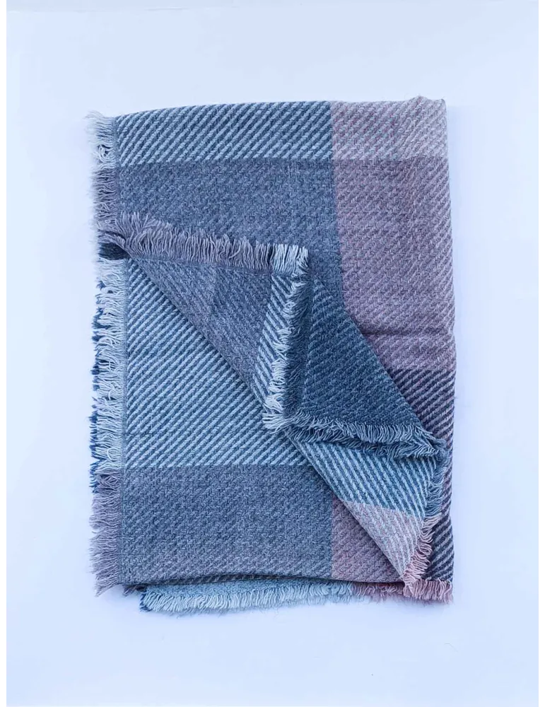 Rubamori pink and grey merino and alpaca big scarf Rubamori pink and grey merino and alpaca big scarf