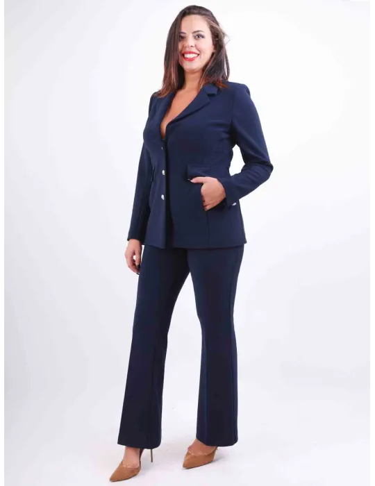Aldo Colombo dark blue wool and silk formal trousers suit Aldo Colombo dark blue wool and silk formal trousers suit
