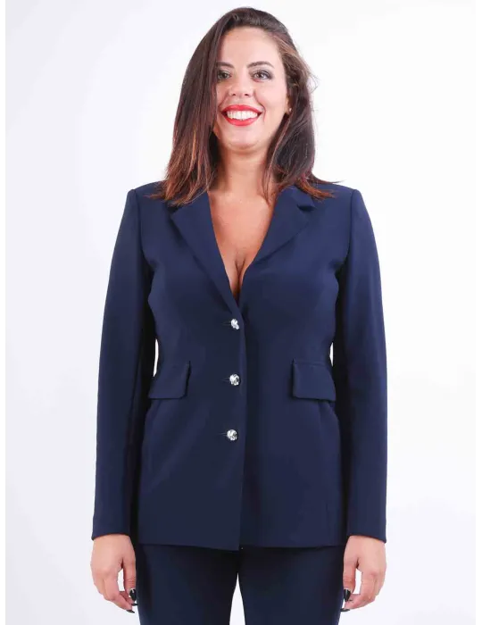 Aldo Colombo dark blue wool and silk formal trousers suit