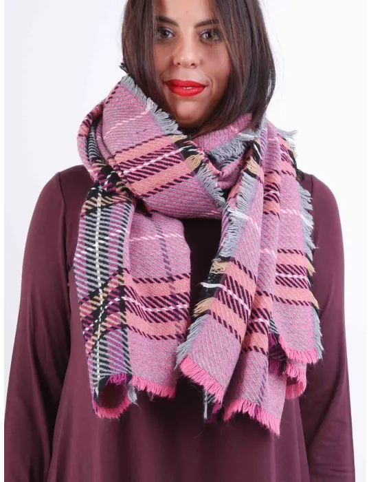 Rubamori fuchsia and purple alpaca and merino wool scarf Rubamori fuchsia and purple alpaca and merino wool scarf
