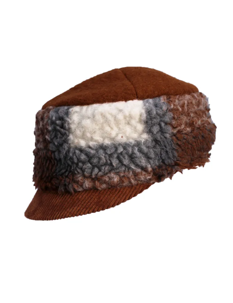 Complit light brown velvet and wool baseball hat cap Complit light brown velvet and wool baseball hat cap