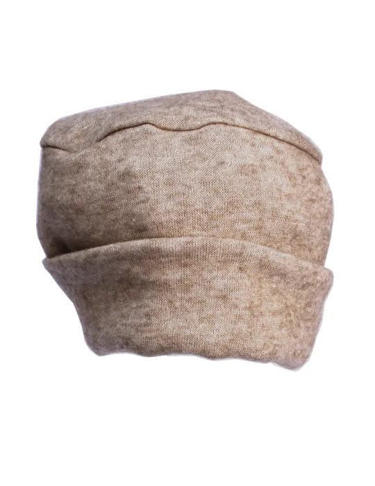 Cappelli donna Complit | Cuffia berretto turbante in maglia beige