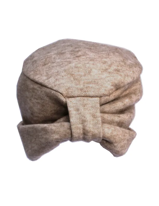 Cappelli donna Complit | Cuffia berretto turbante in maglia beige Cappelli donna Complit | Cuffia berretto turbante in maglia beige
