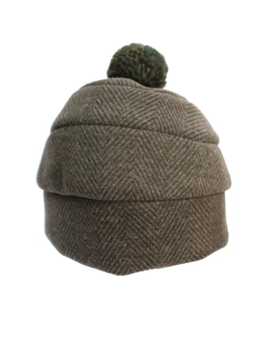 Cappelli donna Complit | Cuffia berretto tessuto spigato verde pon pon