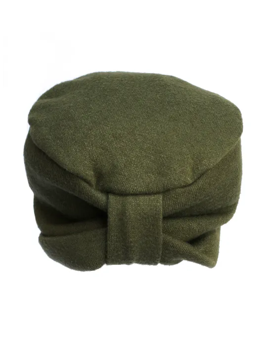 Cappelli donna Complit | Cuffia berretto turbante in maglia verde bosco