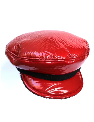 Complit Italian Hats | Complit glossy orange and black newsboy hat cap 2