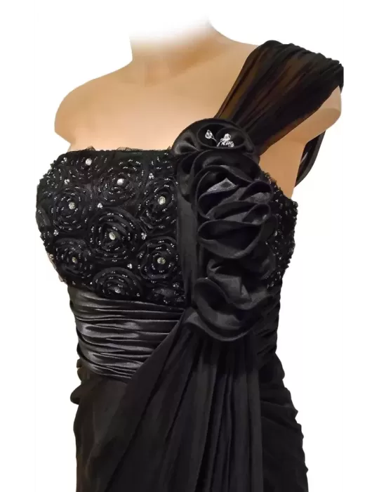 Vente en ligne une épaule longue robe Sonia Peña