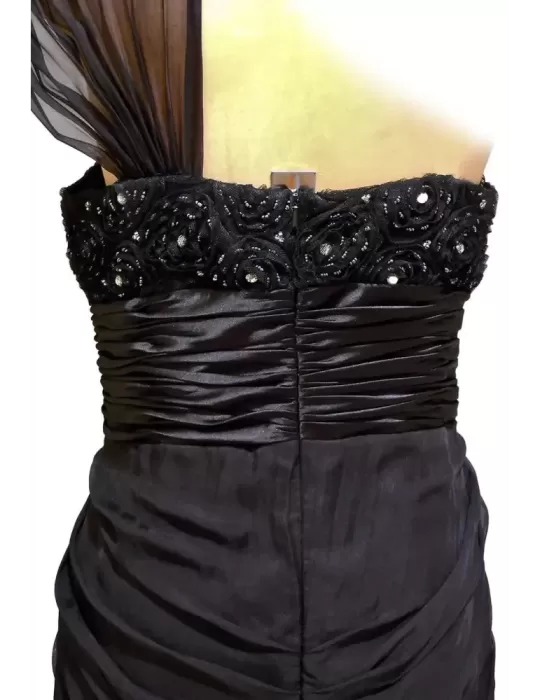 Vente en ligne une épaule longue robe Sonia Peña