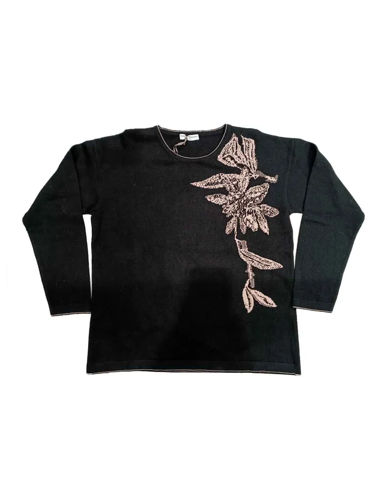 Francesca Mercuriali Outlet | Maglione nero lana e cashmere taglia 50 Francesca Mercuriali Outlet | Maglione nero lana e cashmere taglia 50