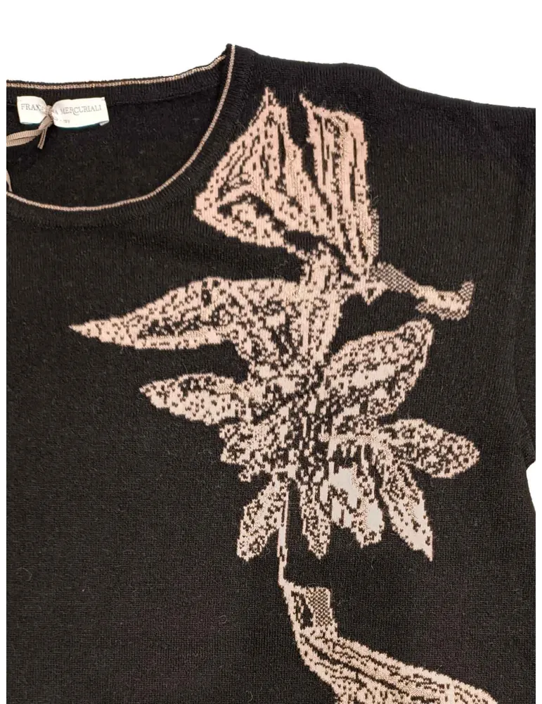 Francesca Mercuriali black cashmere wool sweater