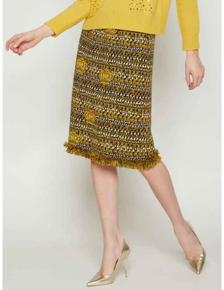 Francesca Mercuriali outlet | Giacca e gonna in lana jacquard tg 60