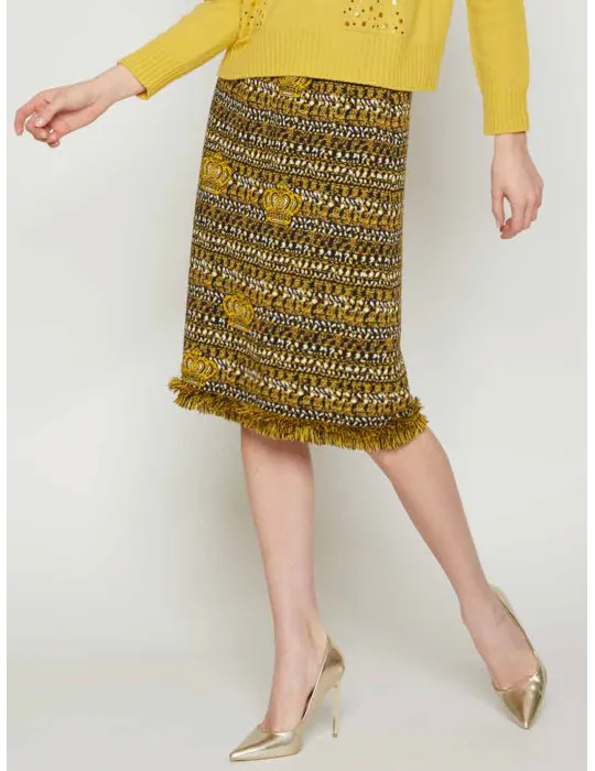 Francesca Mercuriali outlet | Giacca e gonna in lana jacquard tg 60