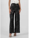 Rubamori Italy brown faux leather stylish palazzo trousers