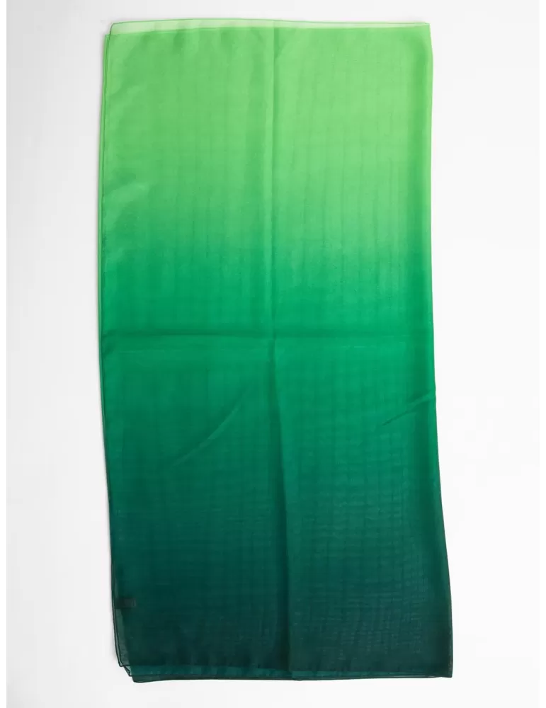 Blended dark and light green silk scarf shawl sarong