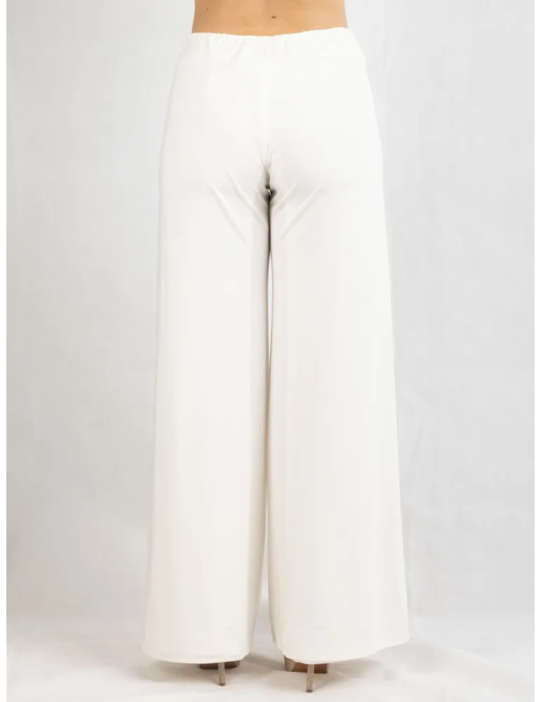 Piero Moretti white rolled-up trousers with slit