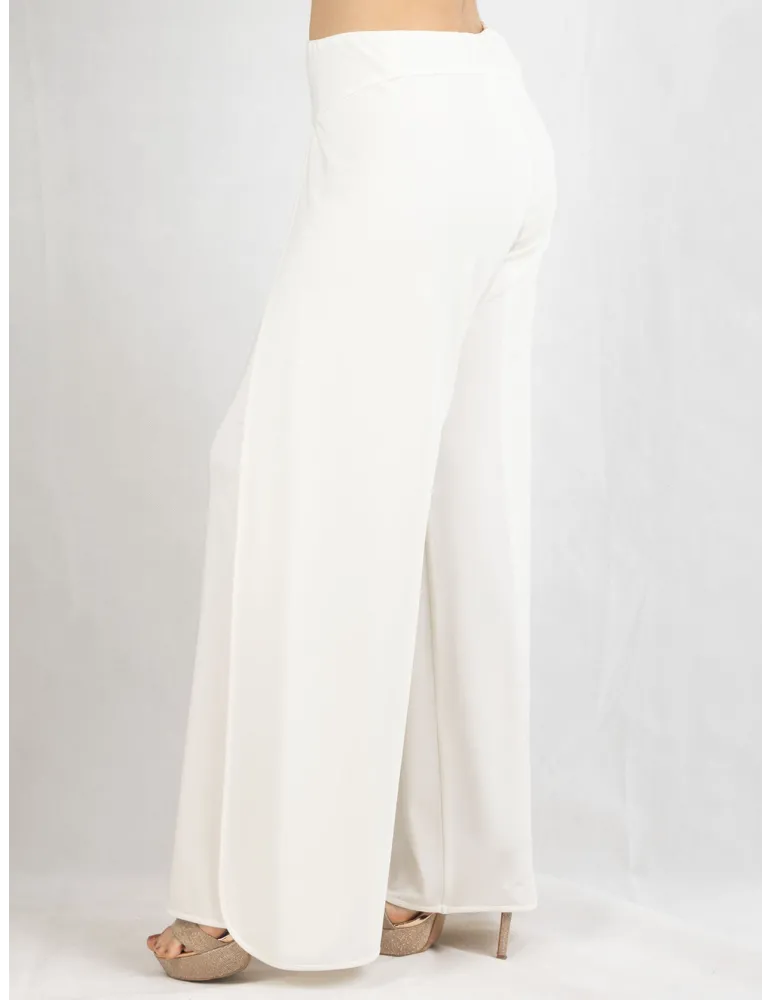Piero Moretti white rolled-up trousers with slit