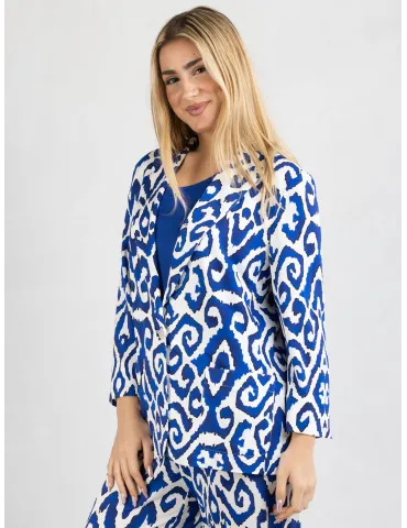 Piero Moretti 2025 | White and royal blue jacket plus size available 2