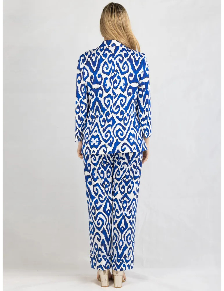 Piero Moretti 2025 | White and royal blue jacket plus size available