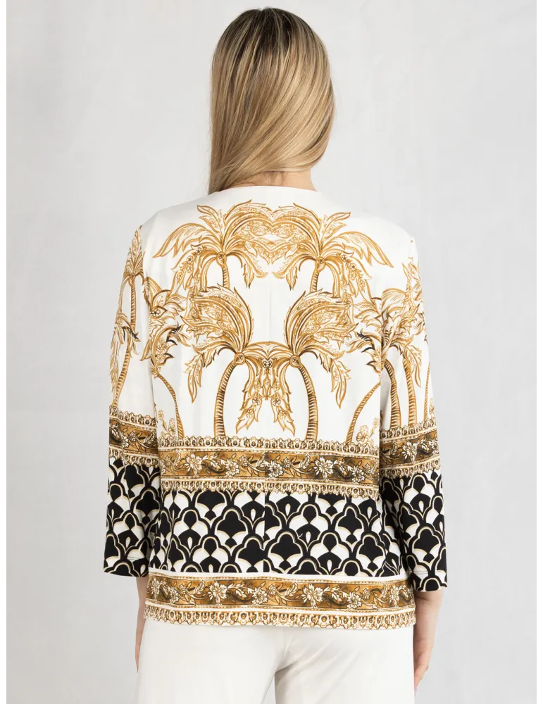 Piero Moretti 2025 | Plus size milky white and black two pieces twinset