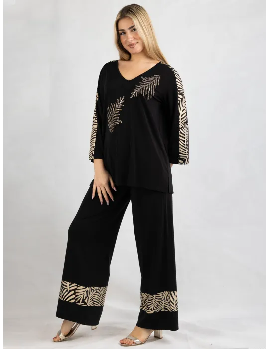 Francesca Mercuriali Black blouse shirt with organza and gold inserts