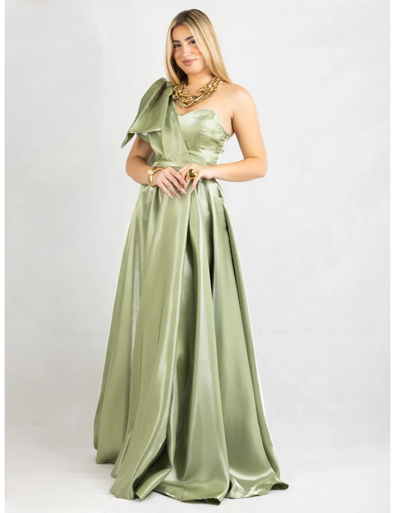 Arnita Mani Couture | Mini abito bustino verde con sovragonna organza Arnita Mani Couture | Mini abito bustino verde con sovragonna organza