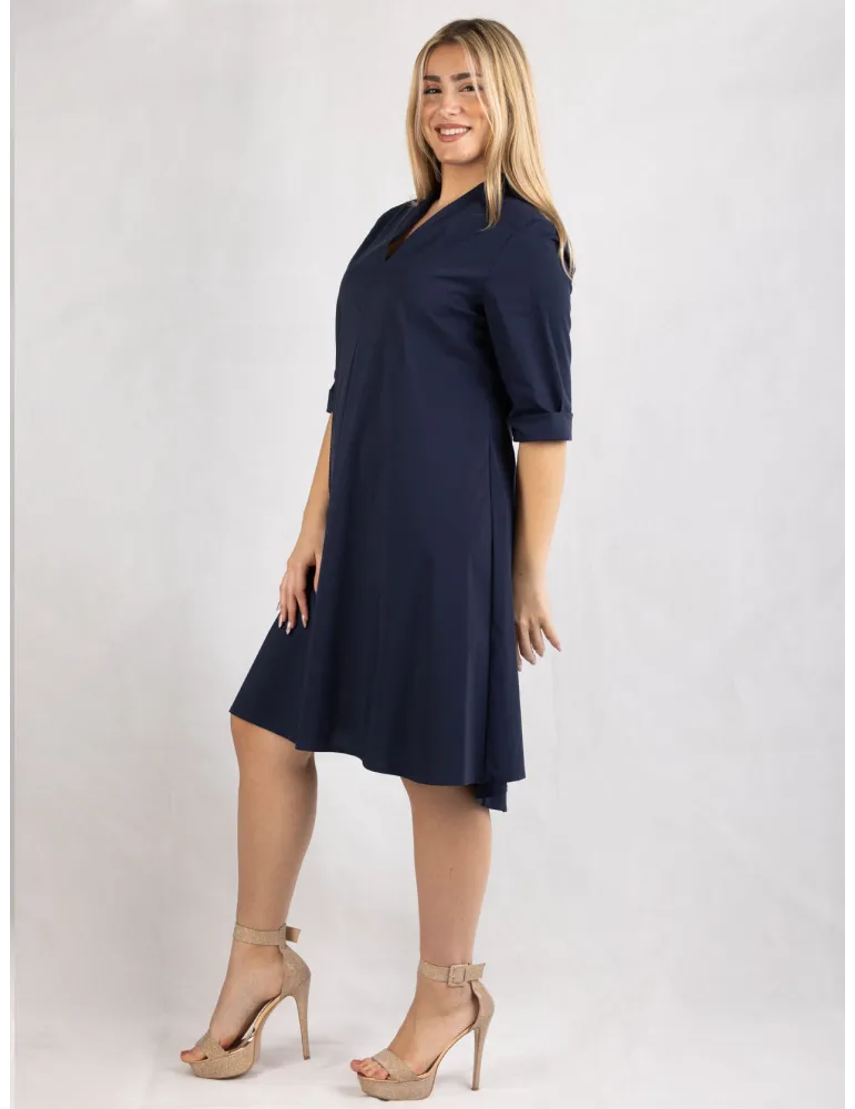 Rubamori Milano | Royal blue A-shape summer dress | Plus size available