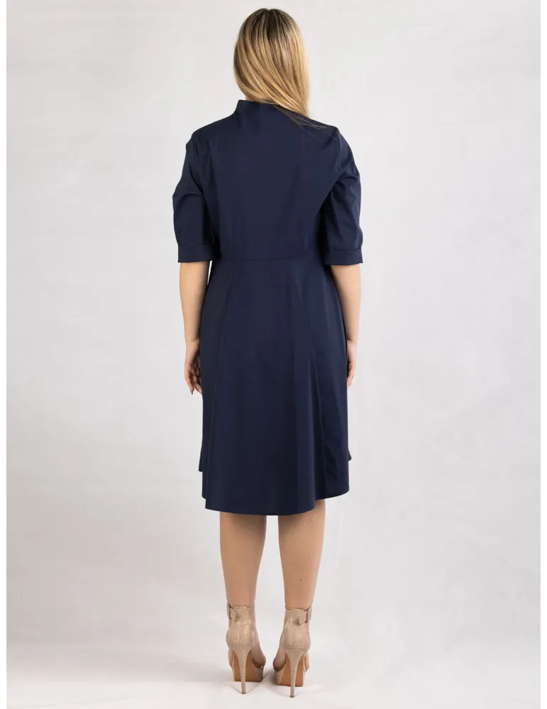 Rubamori Milano | Royal blue A-shape summer dress | Plus size available