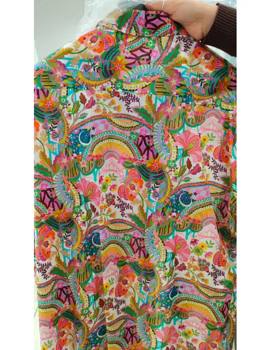 Zanetti Italy | Multi colour Liberty fabric printed cotton shirt