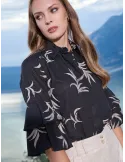 Black cotton shirt | Natural fabrics | Italian Clothing by Zanetti