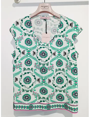 Piero Moretti white and green two pieces twinset 2
