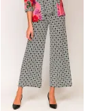 Francesca Mercuriali black and white wide palazzo trousers