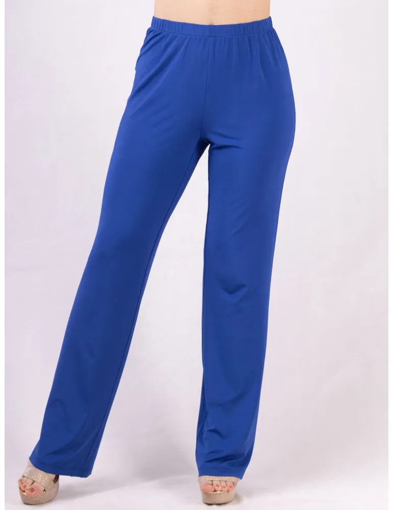 Piero Moretti Luca | Pantaloni azzurri fluidi vita alta con elastico Piero Moretti Luca | Pantaloni azzurri fluidi vita alta con elastico