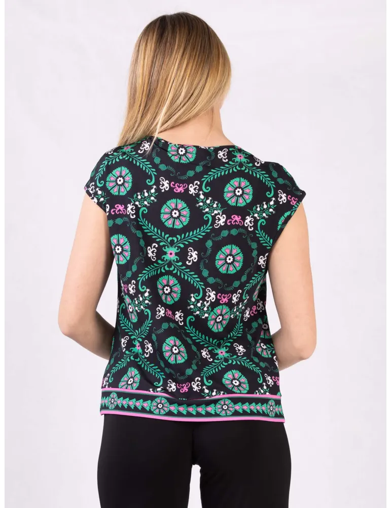 Piero Moretti black and green two pieces twinset