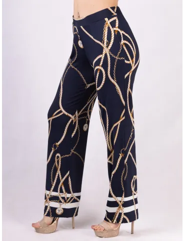 Pantaloni fantasia marina blu e camel fino alla tg 58 by Piero Moretti 2