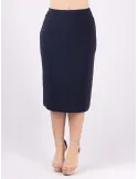 Piero Moretti online Comfortable fit formal dark blue pencil skirt
