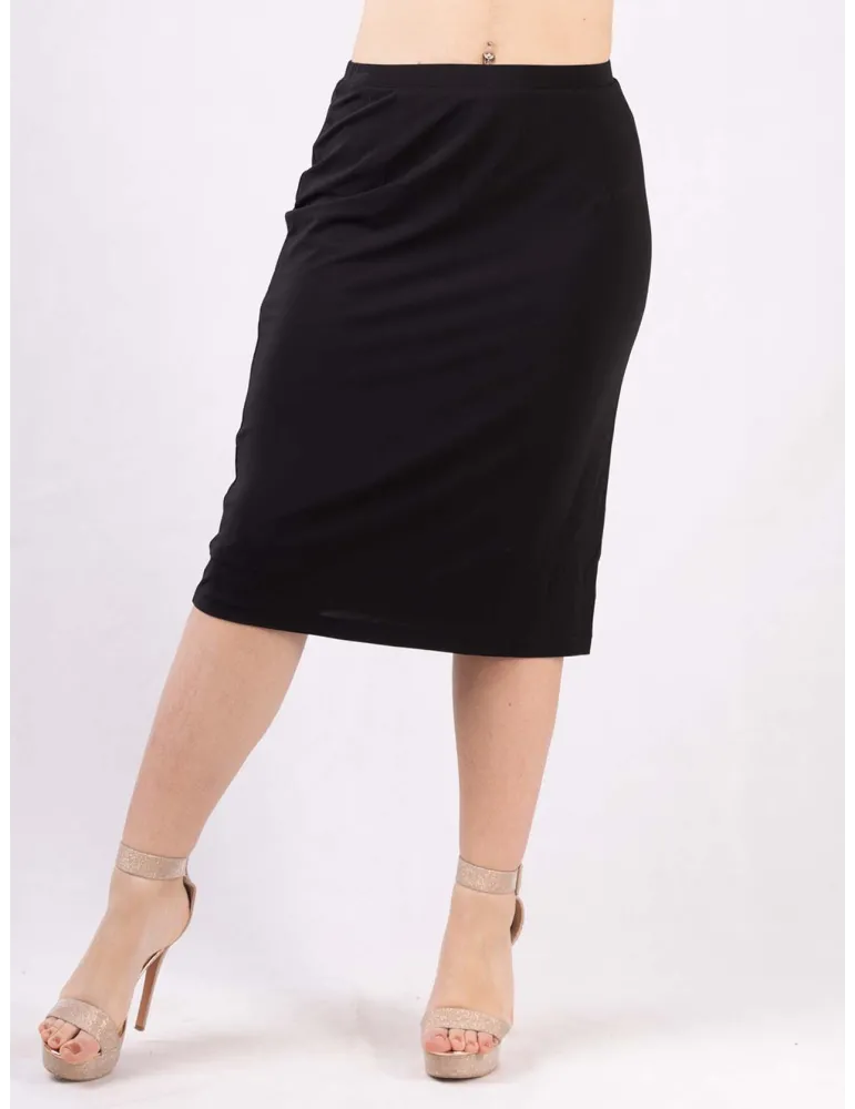 Piero Moretti online Comfortable fit formal black viscose pencil skirt Piero Moretti online Comfortable fit formal black viscose pencil skirt
