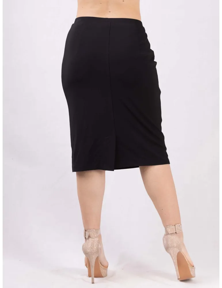 Piero Moretti online Comfortable fit formal black viscose pencil skirt