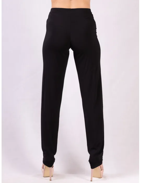 Francesca Mercuriali pull-on viscose black cigarette trousers