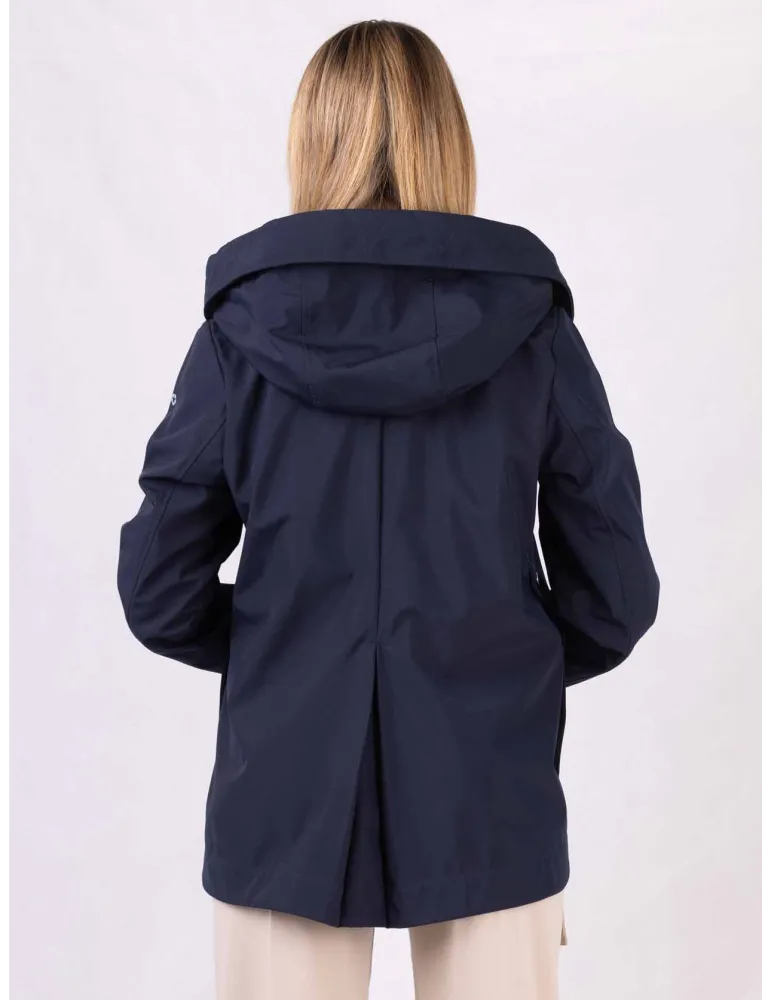 Milestone blue waterproof raincoat hooded jacket