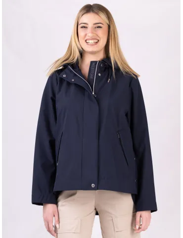 Milestone blue waterproof raincoat hooded jacket 2