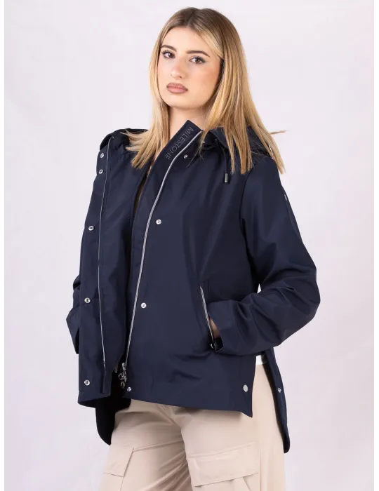 Milestone blue waterproof raincoat hooded jacket Milestone blue waterproof raincoat hooded jacket