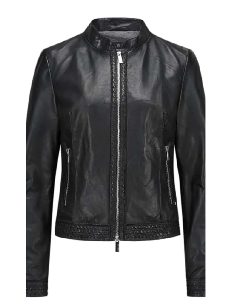 Milestone black leather jacket